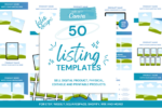 50 Etsy Digital Shop Templates