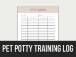 Pet Potty Training Log