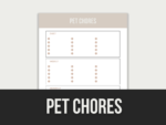Pet Chores Sheet
