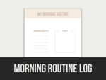 Morning Routine Log 2 Sheet