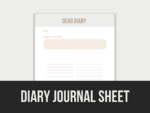 Daily Journal Sheet
