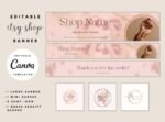 Rose Gold Etsy Shop Banner