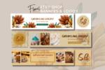 Floral Etsy shop banner