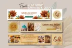 Floral Etsy shop banner